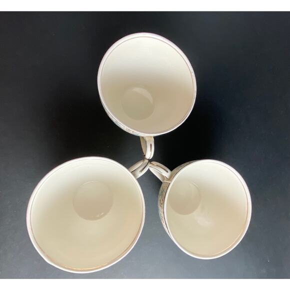 Rare Alfred Meakin Brierley Teacup & Saucer Set (3 Cups, 2 Saucers) | Antique - Picture 8 of 10